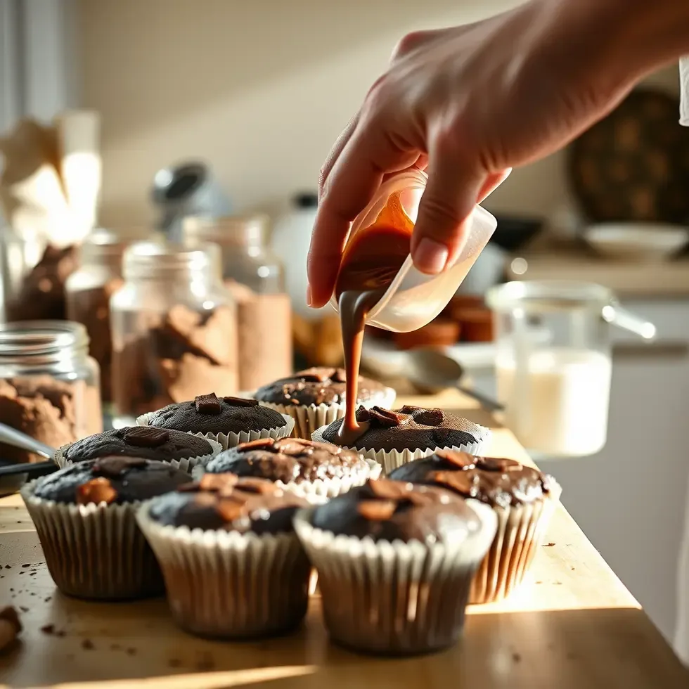 Making Chocolate Muffins in Steps