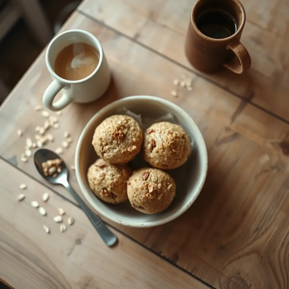 Homemade muffins recipe served in a cozy morning kitchen setting