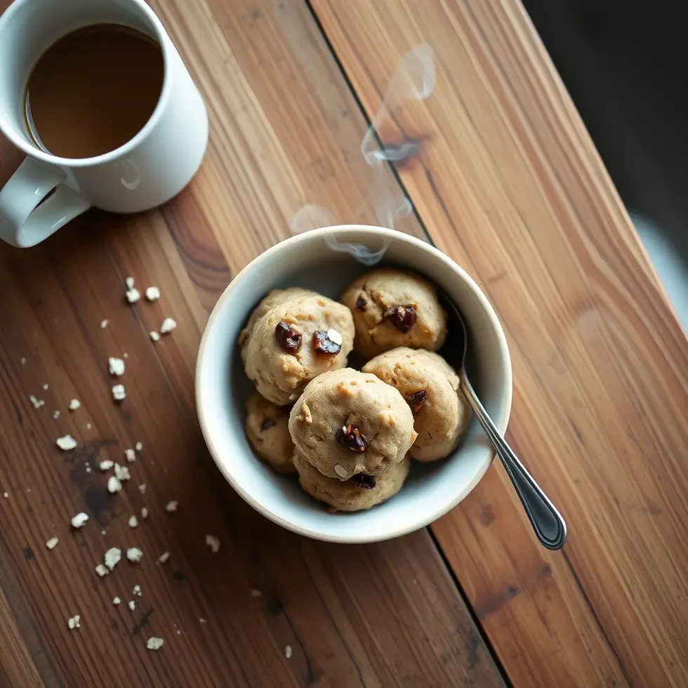 Homemade breakfast cookies served in a cozy morning kitchen setting