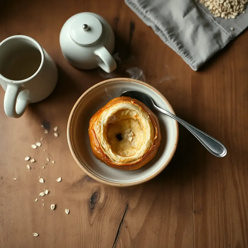 Homemade danish pastry served in a cozy morning kitchen setting