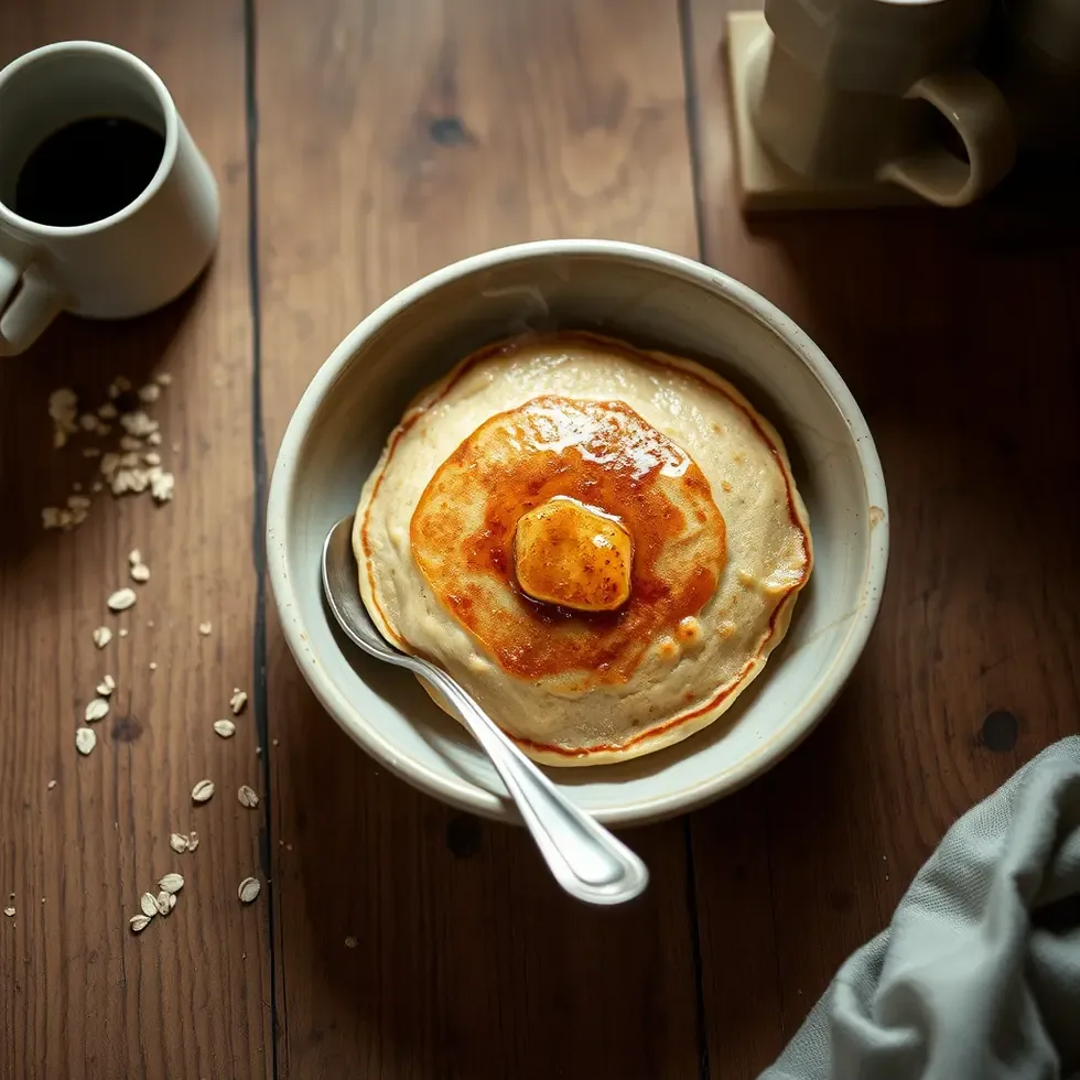 Homemade pancakes recipe served in a cozy morning kitchen setting